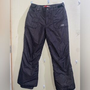 Woman's Medium Striped Orage Snowpants